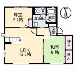 ディアス上岡Ｂの物件間取画像